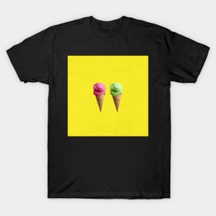 Pistachio and strawberry Ice cream cones T-Shirt